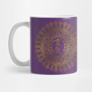 Reiki Healing Symbols in gold mandala Mug